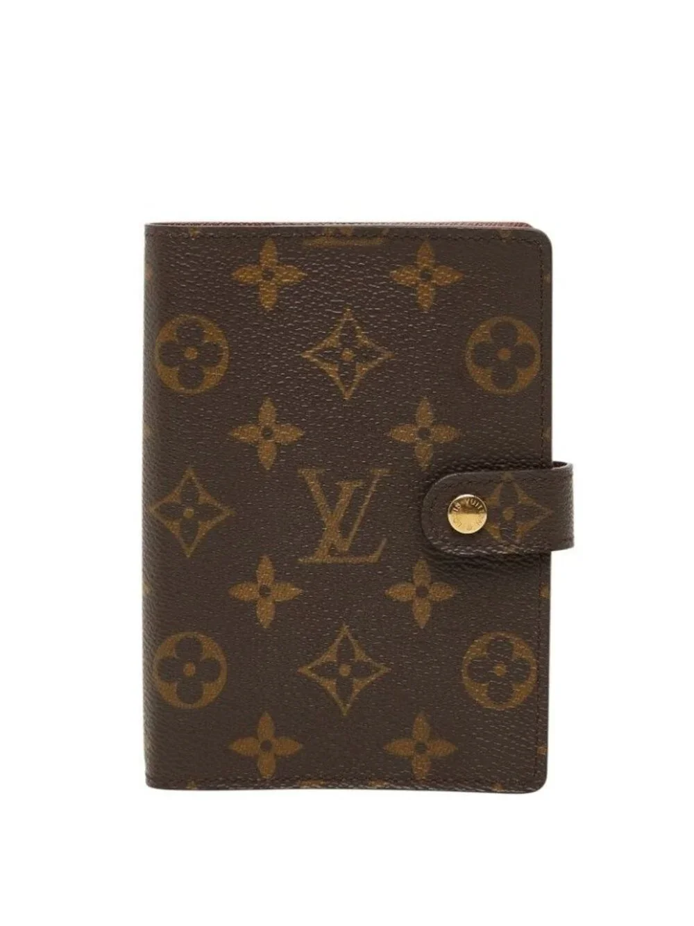 Louis Vuitton Monogram Agenda PM 6 Hole Notebook Cover System Brown Leather